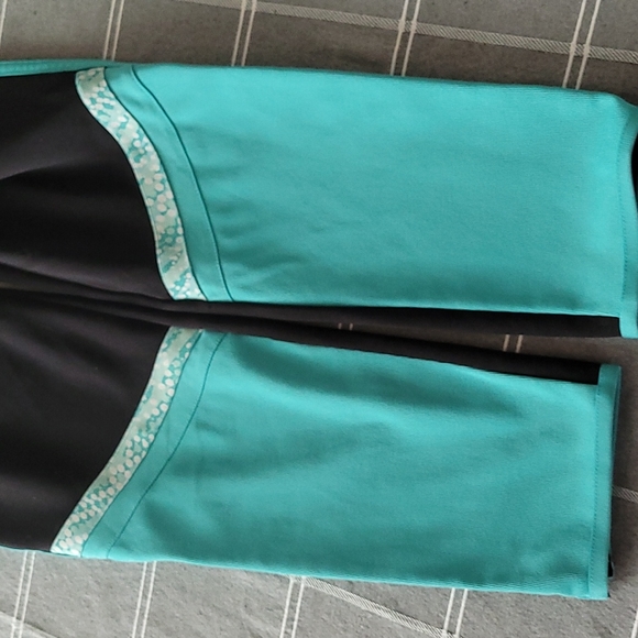 Adidas Womens trackpaints turquoise stripe size S - Picture 3 of 6